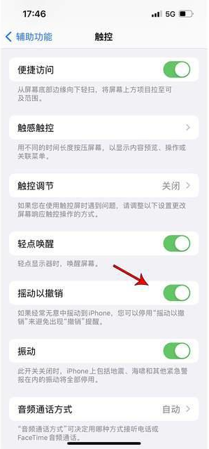 乌兰浩特苹果手机维修分享iPhone手机如何设置摇一摇删除文字 